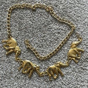 Vintage Gold-tone chain belt